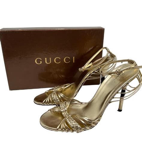 gucci platino sandals|Gucci gold sandals flat.